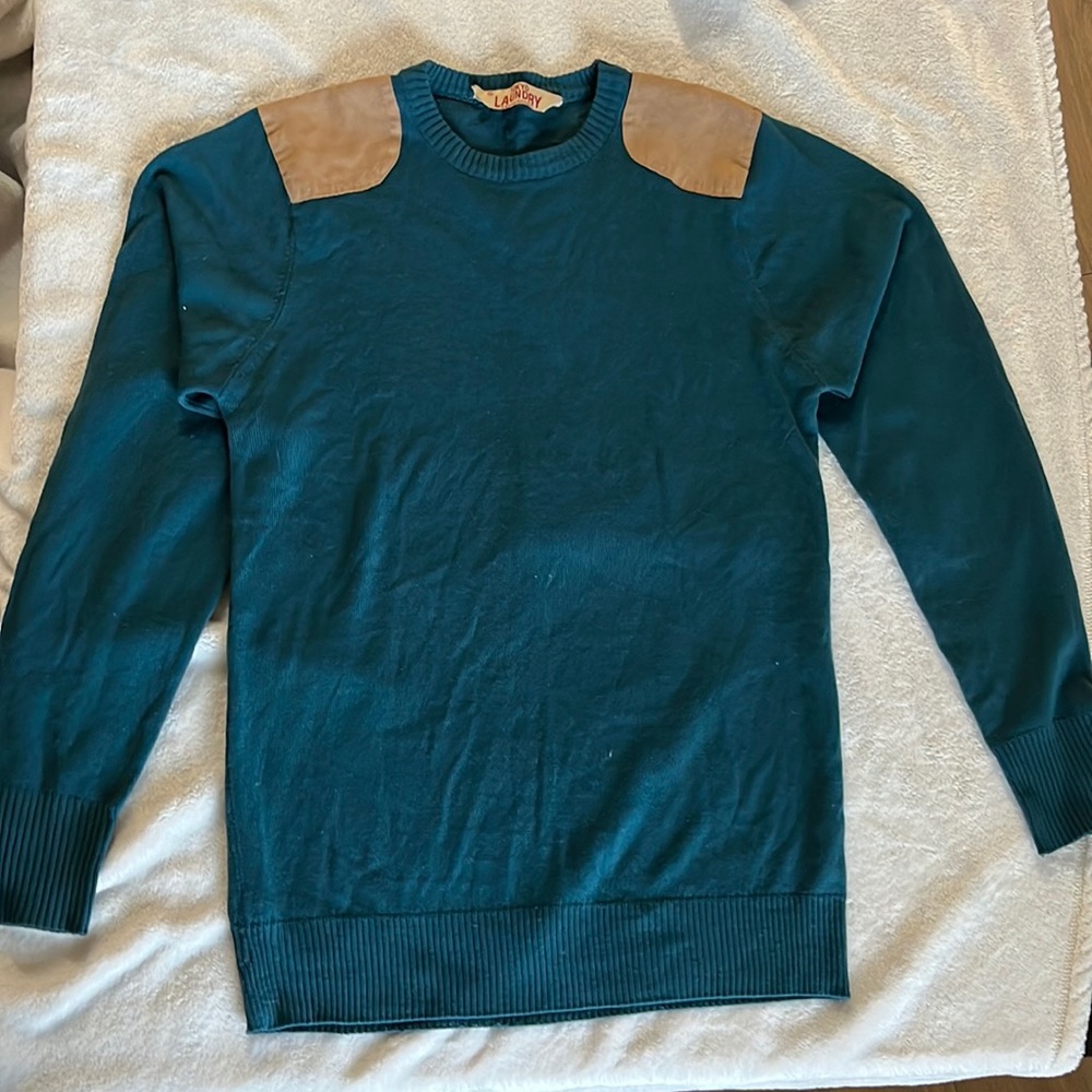 Long sleeve shirt with elbow patches.